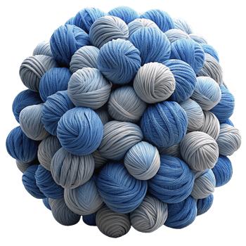 Heap of Yarns Balls 3d Graphic png