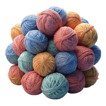 Heap of Yarns Balls 3d Design png