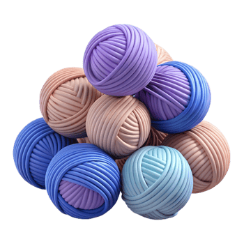 Heap of Yarn Balls 3d Illustration png