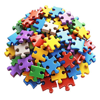 Heap of Puzzle Pieces Photo Clip Art png