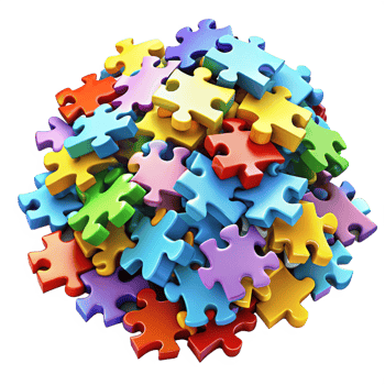 Heap of Puzzle Pieces Photo Asset png
