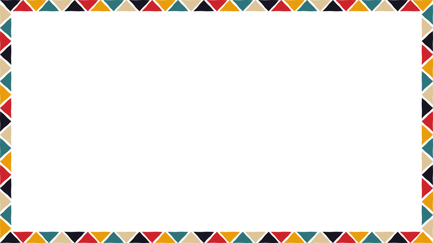African triangles pattern frame border rectangular png