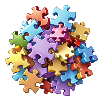 Heap of Puzzle Pieces Clip Art png