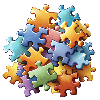 Heap of Puzzle Pieces Clip png