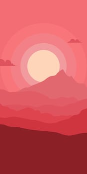 Vertical landscape background of mountain view vector