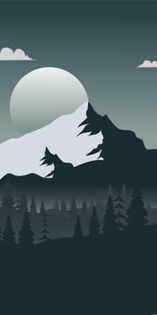 Vertical landscape background of mountain view vector