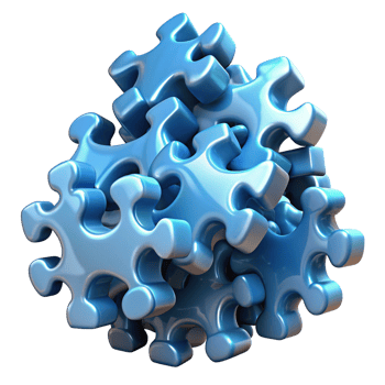 Heap of Puzzle Piece 3d Item png