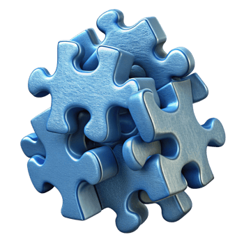 Heap of Puzzle Piece 3d Design png