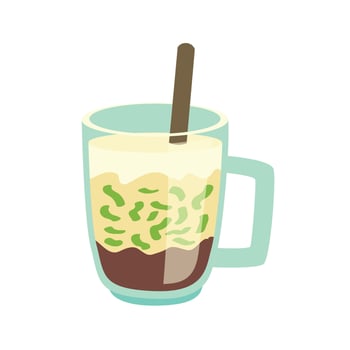 Indonesian Herbal Drink Illustration Set Es cendot dawet vector
