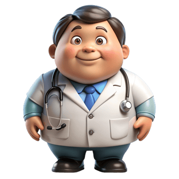 aigenerated doctor cartoon character with a stethoscope png