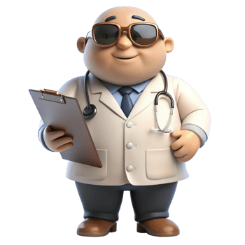 aigenerated doctor holding clipboard png