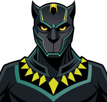Back Panther Design vector