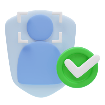 3D Icon User Icon ID check Approve Sign. User Authentication. 3D Icon for Website or App png