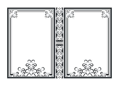 Ornamental book cover design template vector