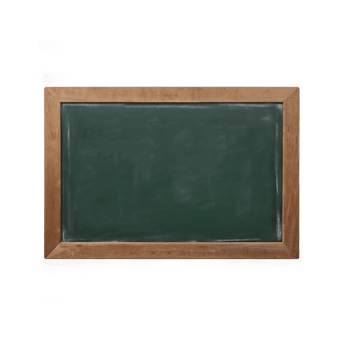 School blackboard isolated on transparent . png