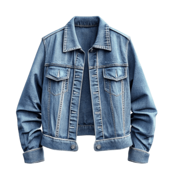 Denim Jacket on Transparent Background AI-Generative png