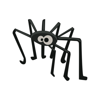 Cute spider. Halloween flat illustration for your design or print png