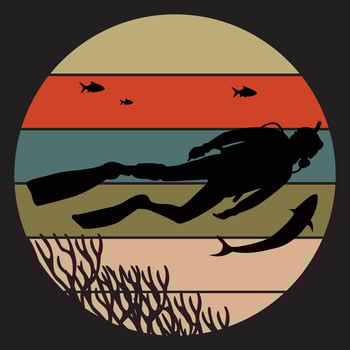 Spearfisher Fishing Diver Scuba Diving T Shirt design vector