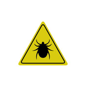 Ticks. Tick warning sign. Attention ticks. Mite. png