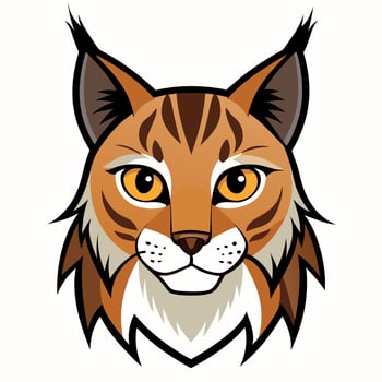 Eurasian Lynx cries kawaii vector