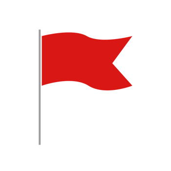 Red flag. Warning symbol. Red flag emoji. Red flags in relationships. png