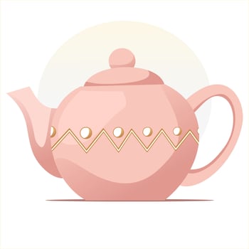 Teapot illustration. Perfect for teapot, tea party, home. vector