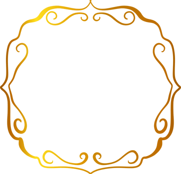 Gold openwork frame design banner. png