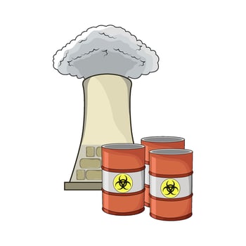 illustration of nuclear power plant vector