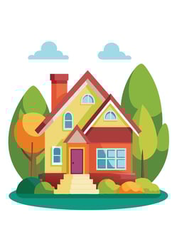 art of Home on white background vector