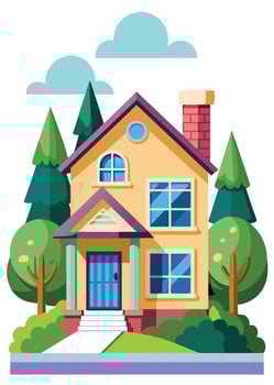 art of Home on white background vector
