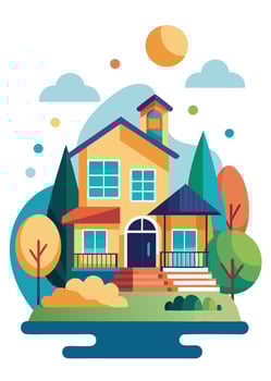 art of Home on white background vector