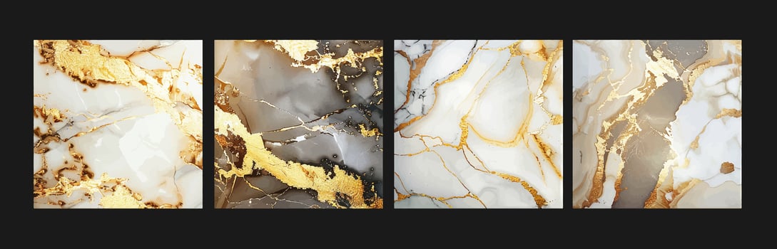 Elegant marble, stone texture set. Watercolor, ink background collection vector