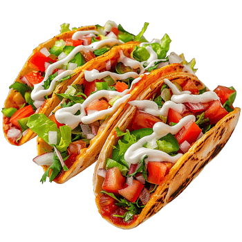 Tostadas Mexican Food - Fresh Veggie Tacos with Avocado and Tomato - Fresh vegetable salad png