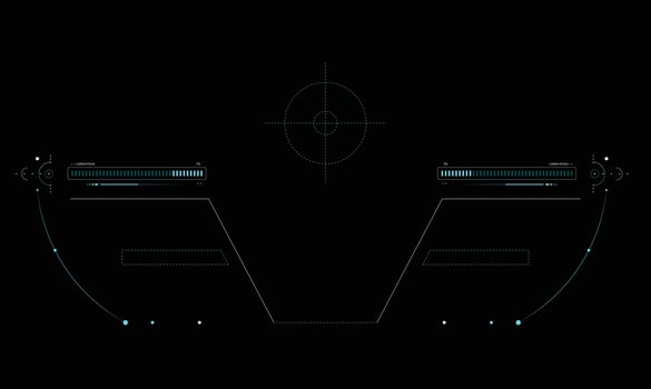 Emergency Response Monitoring Hub Sci fi HUD Interface templet design vector