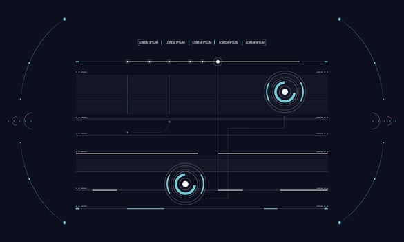 Environmental Hazard Monitoring HUD Sci fi HUD Interface templet design vector