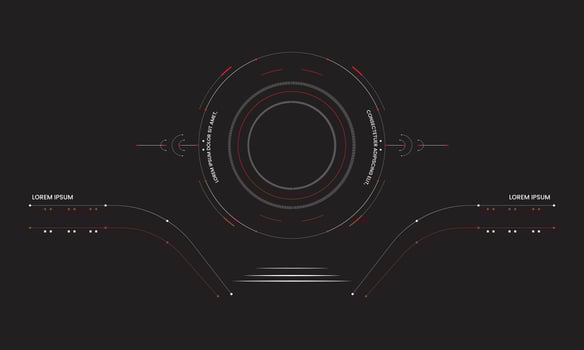 Integrated Drone Control Command Center Sci fi HUD Interface templet design vector