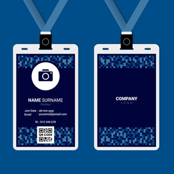 Abstract Pixel Geometric ID Card Design for Business or Company vector