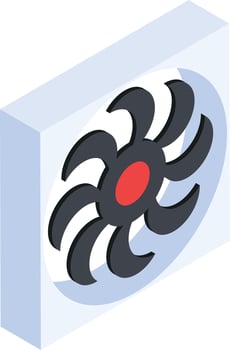 Isometric Ventilation Fan vector