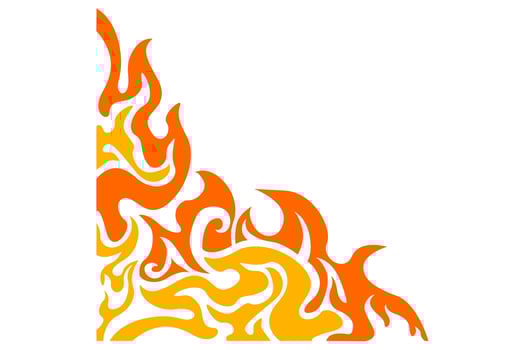 Frame or border decorative ornament design with a fire theme vector