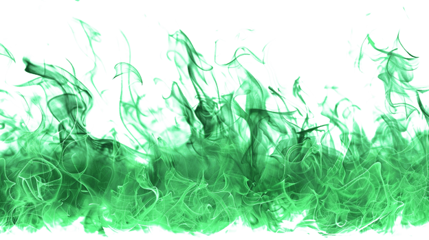 Green Fire Flame Effect on Transparent Background - Flames Hot Burn Orange Red Glow Spark Flaming Burning Campfire png