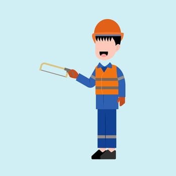 Little Boy Builder vector