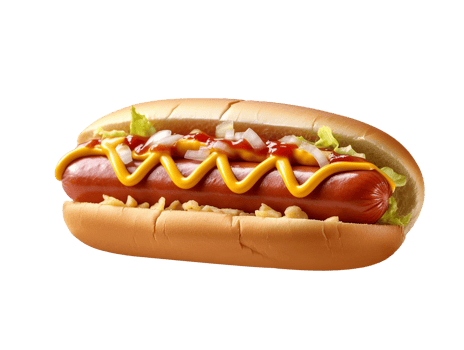 hot dog fastfood isolated png