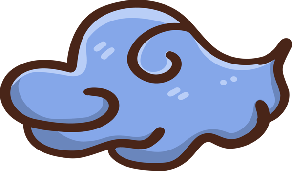 Blue Cloud Cartoon png