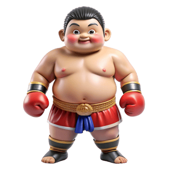 aigenerated a cartoon figure of a boxer png