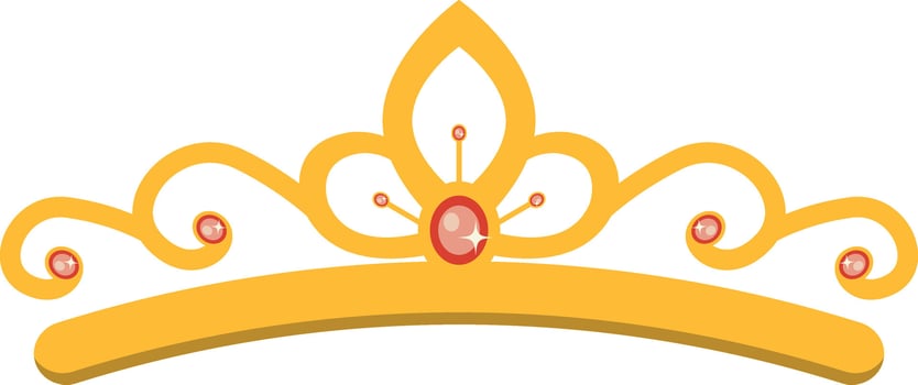 Gold Crown in Cartoon Design vector