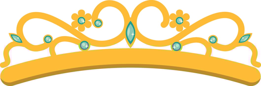 Gold Crown Illustration with Cartoon Design vector