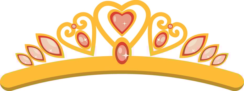 Gold Crown Illustration with Cartoon Design vector