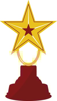 Gold Cup Award Icon. Winning Symbol for Sports Tournament. Illustration vector