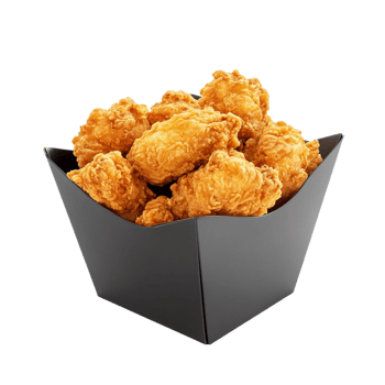 Chicken Nuggets in Black Paper Container AI-Generative png