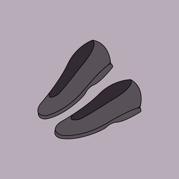 Pair of black heels vector